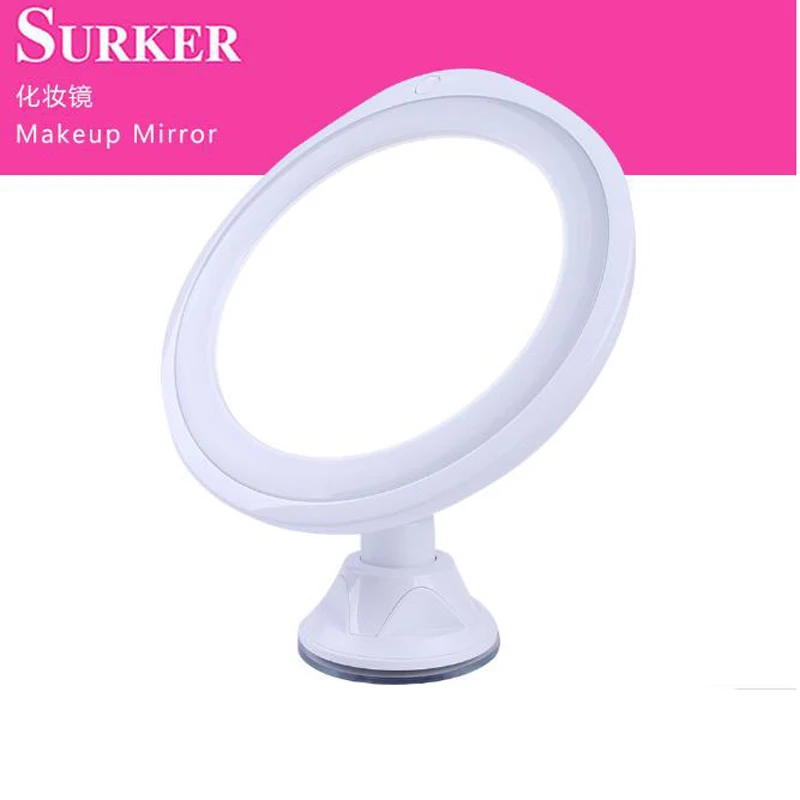 Surker MWLM320 Magnify X 7 зеркало для макияжа с присоской туалетное зеркало вращающееся на 360 градусов 14 светодиодный светильник HD с одним зеркальным аккумулятором