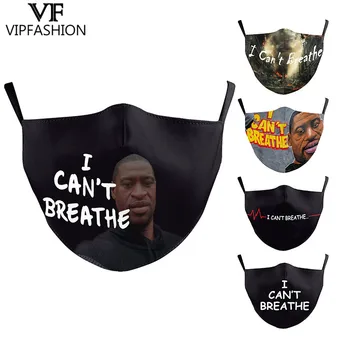 

VIP FASHION Adult Mask I CAN'T BREATHE 3D Print Balaclava Mask The death of George Freud Reusable Dust Proof Anti Flu Face Masks