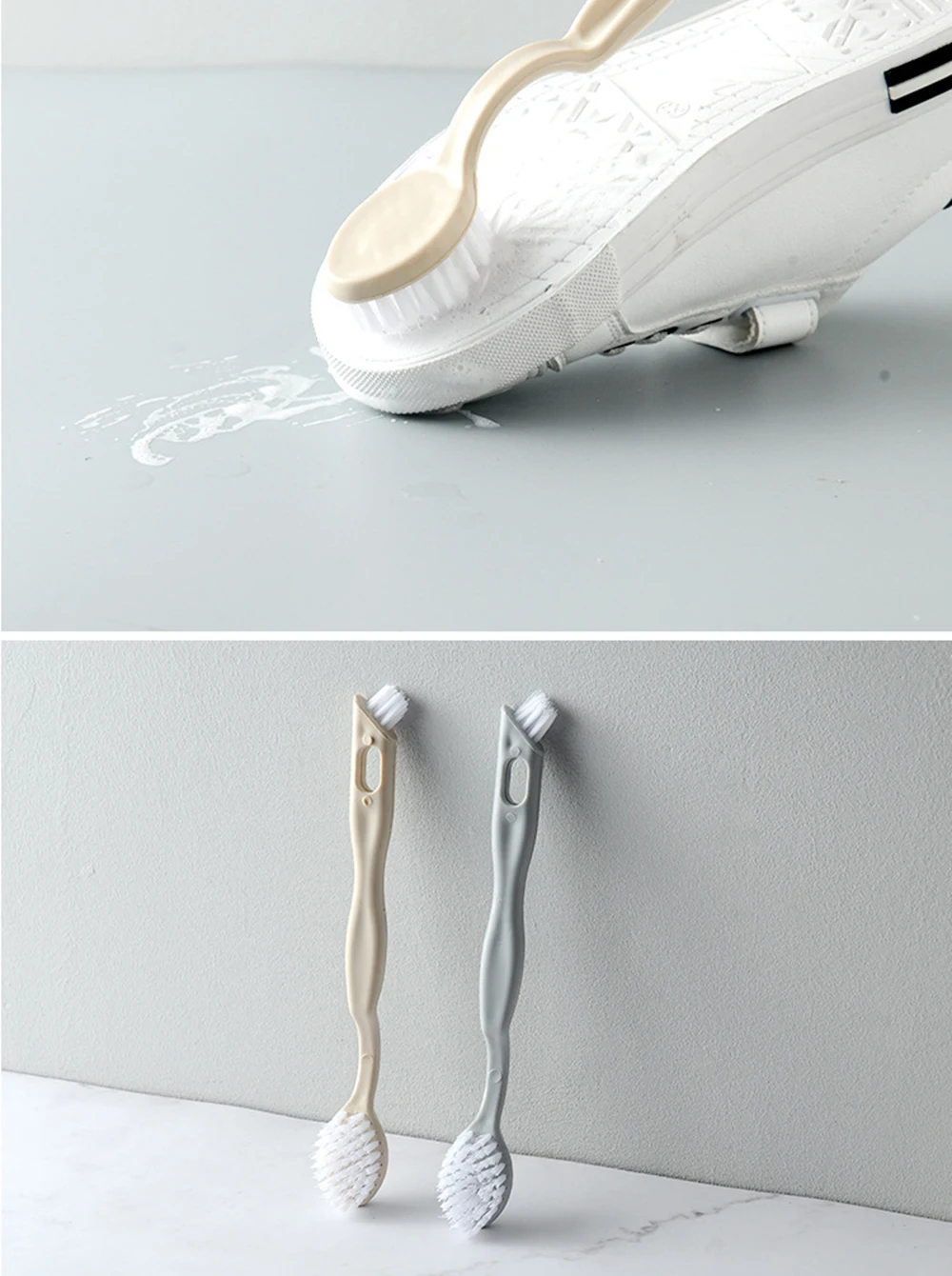 Двухсторонняя щетка для чистки обуви Чистка белой обуви очиститель кроссовок многофункциональная щетка для чистки ванной кухонный инструмент набор для чистки