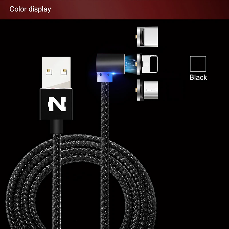 1 2 м зарядное устройство Micro USB кабель для iPhone samsung huawei Быстрая зарядка данных провод шнур магнит Тип C мобильный телефон Магнитный кабель