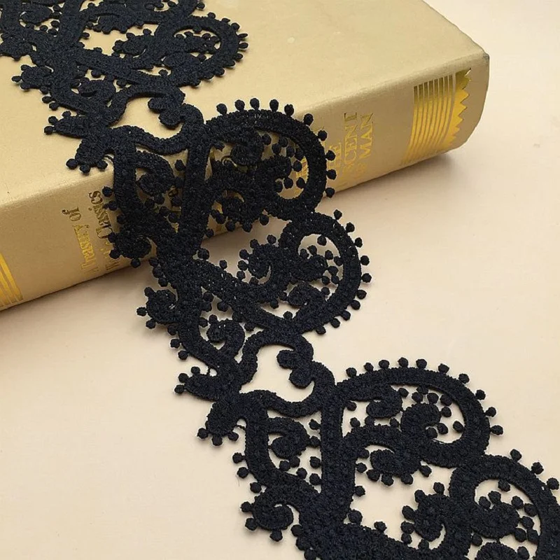 

New milk silk water-soluble embroidery lace small bar code spot wholesale computer embroidery lace DIY underwear accessories