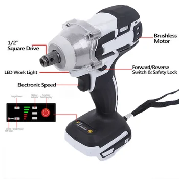 

18V 22V Cordless Brushless Rechargeable Electric Impact Wrench Maintenance Tool
