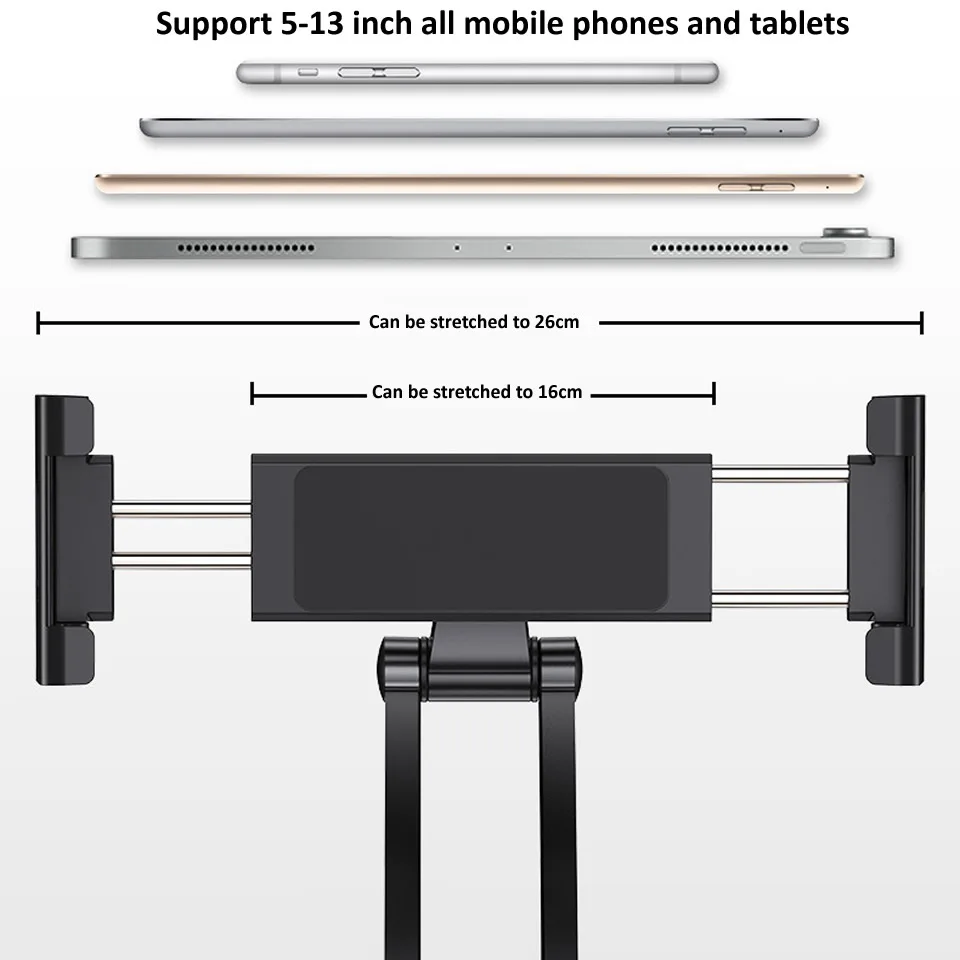 Alumínio Desktop Phone Holder para Cozinha Phone Stand Floor Mount Ajustável 513 Ipad Pro 12.9 - Imagem 6