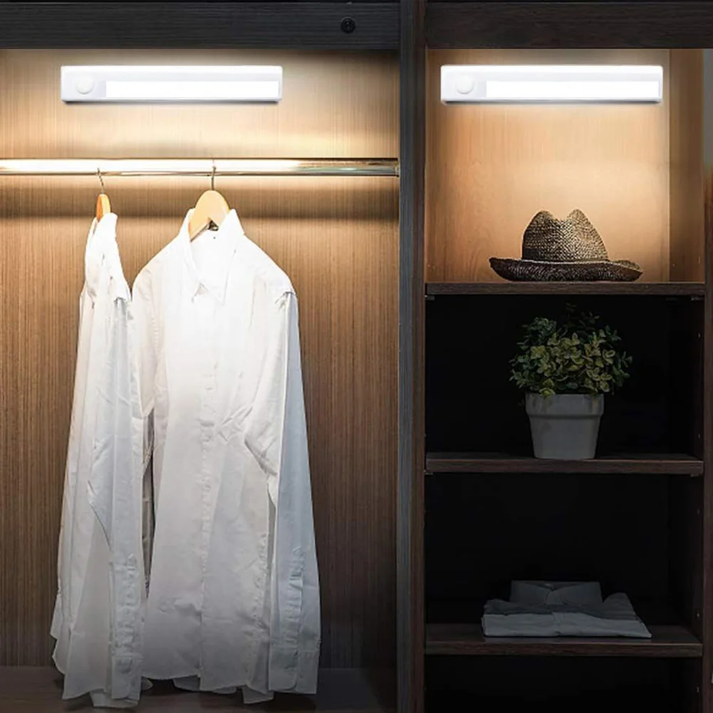

8 LED PIR Under Cabinet Lamp Cupboard Wardrobe Motion Sensor Night Light for Closet Stairs Kitchen