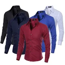 Для деловых мужчин с длинным рукавом для платья рубашка для бизнеса, для деловых людей