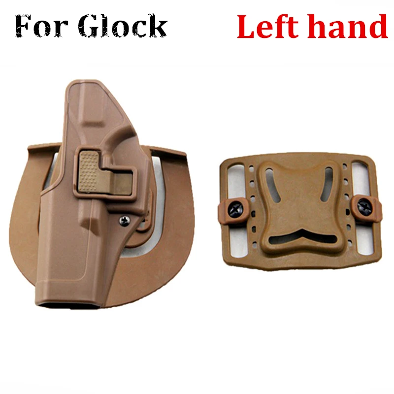 

Tactical Glock Airsoft Pistol Belt Holster Pistol Hunting Accessories Gun Case Left / Right Hand For Glock 17 19 22 23 31