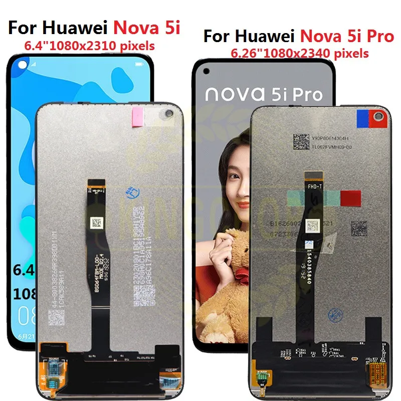 Для huawei nova 5i nova 5i ЖК-дисплей с рамкой дисплей сенсорный экран дигитайзер Assemblyb GLK-LX2, GLK-LX1U, для huawei nova 5i Pro lcd