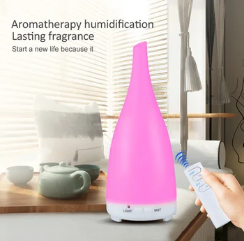 

KBAYBO essential oil diffuser air humidifier cool mist maker aromatherapy 7 color LED lights fogger with remote control 200ml
