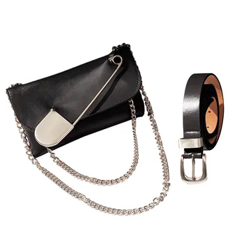 

Women Waist Pack Pure Color Leather Fanny Pack Fashion Simple Waterproof Waist Belt Chains Phone Coin Bolso Femenino