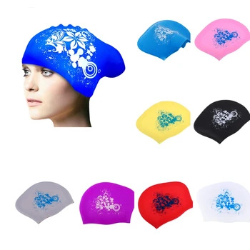 

Silicone Swimming Cap for Women and Men - Long Hair Thick or Short - Anti-Tear - Great for Adults Older Kids Boys and Girls