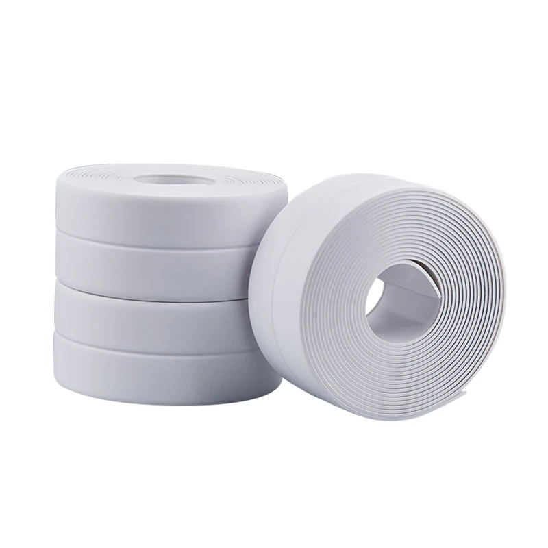 YX 1Roll Waterproof Mold Proof Adhesive Tape Durable Use PVC Material Kitchen Bathroom Wall Sealing Tape Gadgets 3.2M adhesive tape waterproof tape sealing tape
