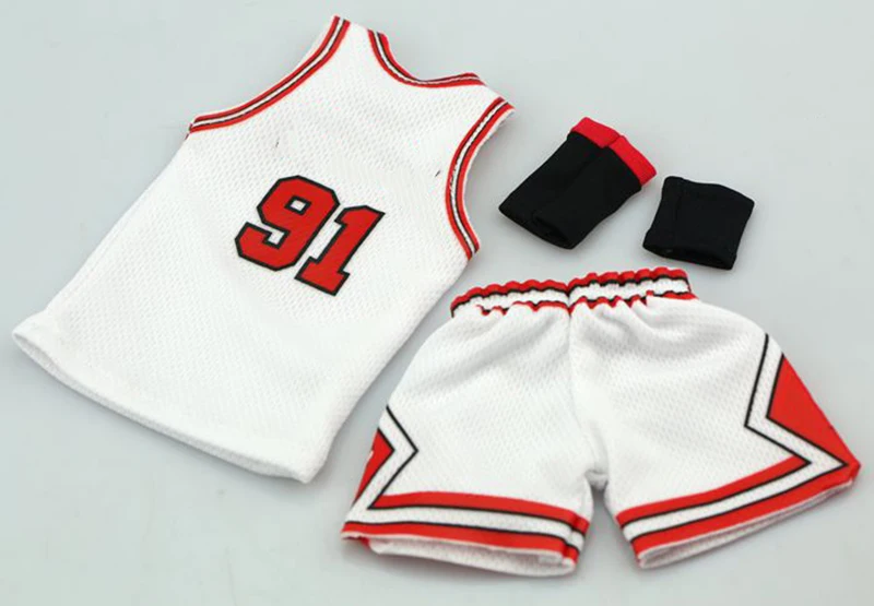 Модель 1/6 года, спортивная баскетбольная звезда Scottie Pippen, Мужская баскетбольная одежда, мужская Трикотажная одежда, набор одежды для 12 дюймов, Мужская фигурка - Цвет: Красный