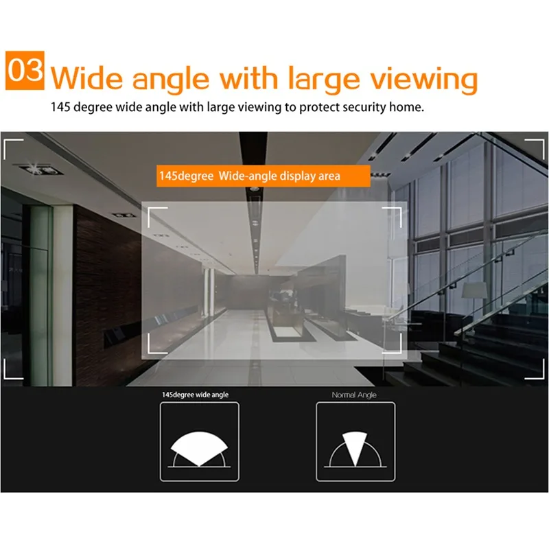 Новинка-Danmini брендовый дверной звонок 2.0MP HD цифровой глазок 4,3 дюймов TFT экран дверной глазок ИК камера 145 градусов Wi-Fi