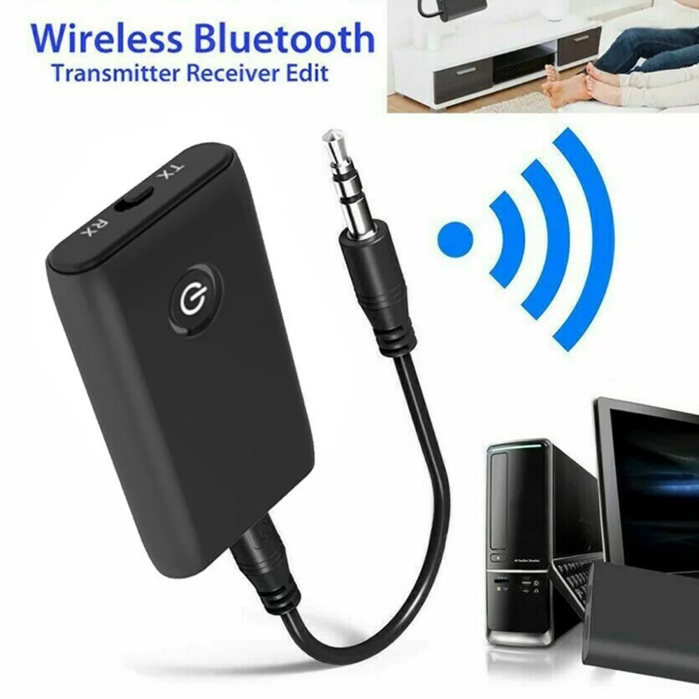2in1 Wireless 3 5mm Bluetooth 5 0 Transmitter Receiver AUX Adapter Low Latency for TV PC Speaker Headphones Car