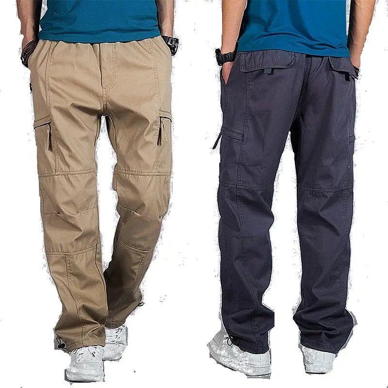 big mens cargo pants elastic waist