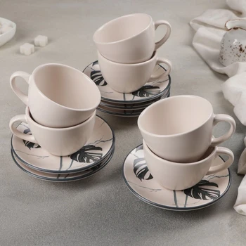 

Tea set 12 items "Fern": 6 cups, 6 saucers