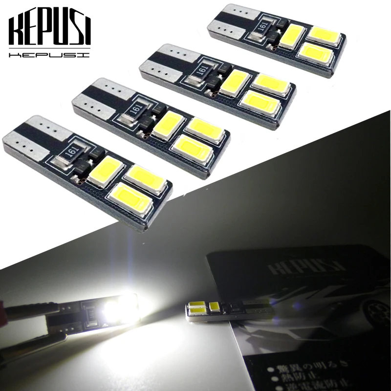 

4PCS W5W Car T10 LED 194 168 Wedge Replacement Instrument Panel Lamp Clearance Lights door light White For citroen c5 x7