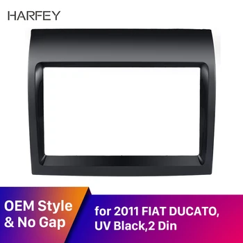 

Harfey Double Din UV Black Dash Mount Kit Adapter Fascia Frame Panel Car for 2011 FIAT DUCATO Car Fitting kit DVD Frame Trim kit