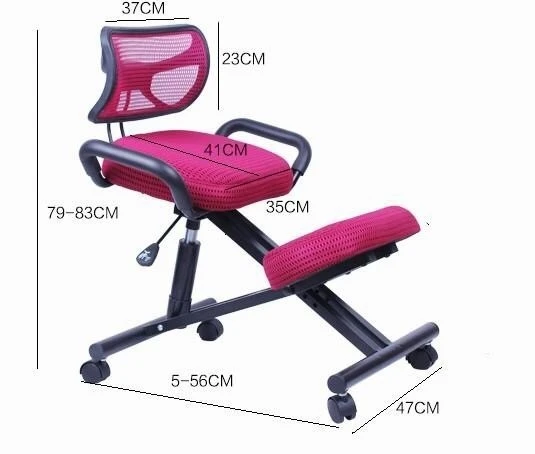 Эргономичный стул до колена с спинкой и ручкой сетчатый тканевый Кастер офисный коленчатый стул эргономичный стул осанки офис