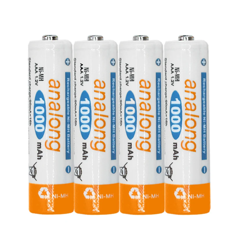 4 шт. оригинальная перезаряжаемая батарея analong aaa 1,2 v nim batteris batteria aaa 3a аккумуляторная батарея для игрушек-фонариков