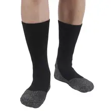 1 пара зимних тепловых носков из алюминиевых волокон, утолщенные супер мягкие чулки, максимальный комфорт, длинные носки, сохраняющие тепло, хлопковые носки
