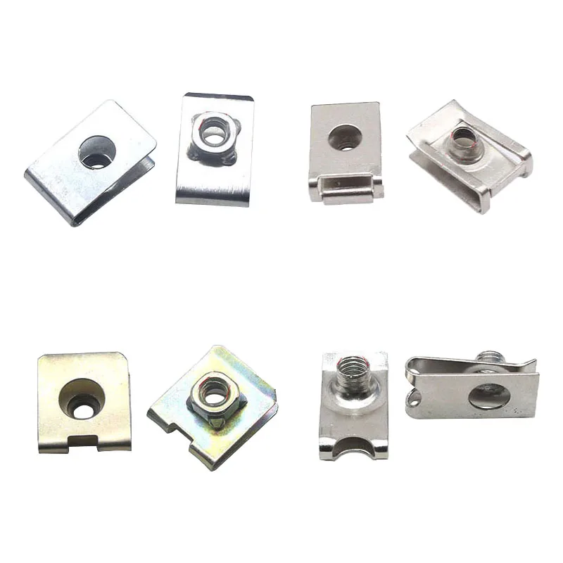 Clips de sujeción de Metal para 20 piezas, Tuercas de resorte, Tuercas