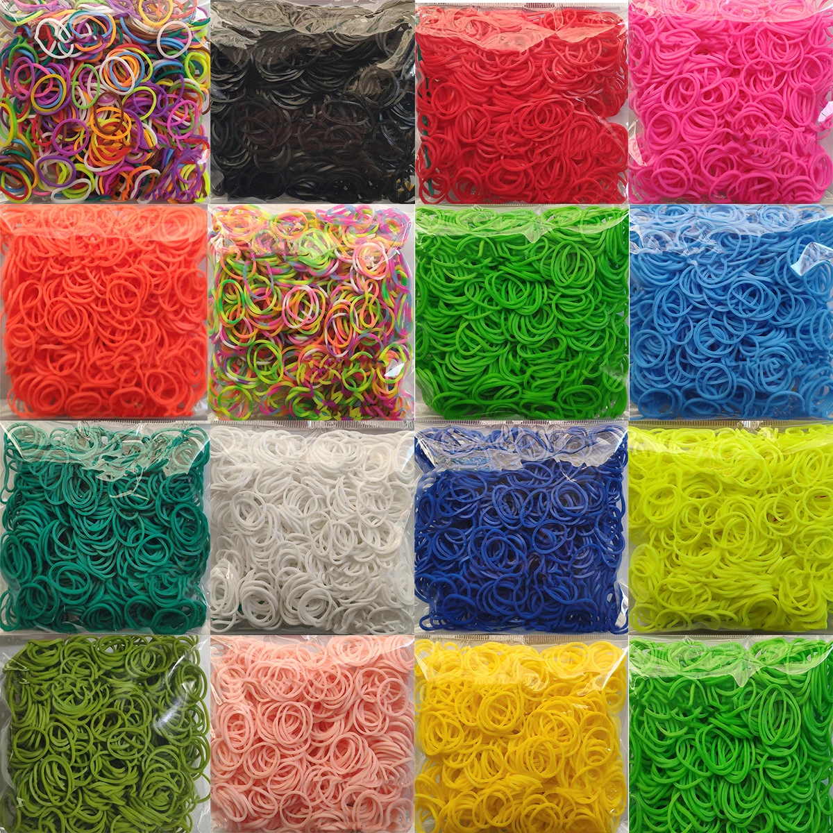DIY rubber bands bracelet for kids or hair rubber loom bands refill band make woven bracelet Handmade Christmas Gift 300 bracelet jewelry