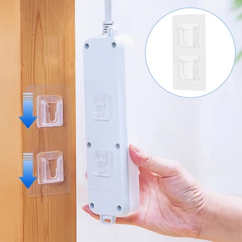 

Double-Sided Adhesive Wall Hooks Hanger Strong Transparent Hooks Suction Cup Sucker Wall Storage Holder For Kitchen Bathroom