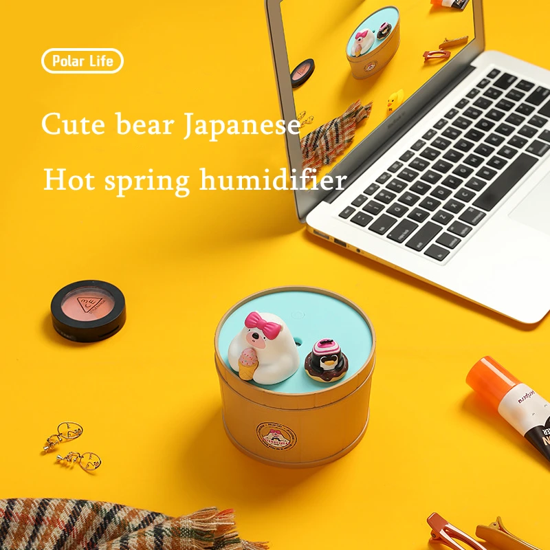 Cute Bear Ultrasonic Air Humidifier USB Mist Maker Fogger Home Air Purifying Moisturizing Aromatherapy Diffuser Humidificador