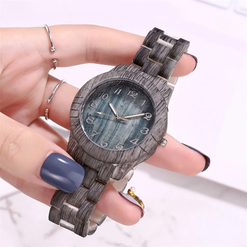 Relogio Masculino Watch Men Fashion Cool Wood Grain High-Quanlity Men Quartz Simple Digital Wooden Watch Wristwatch Reloj Mujer