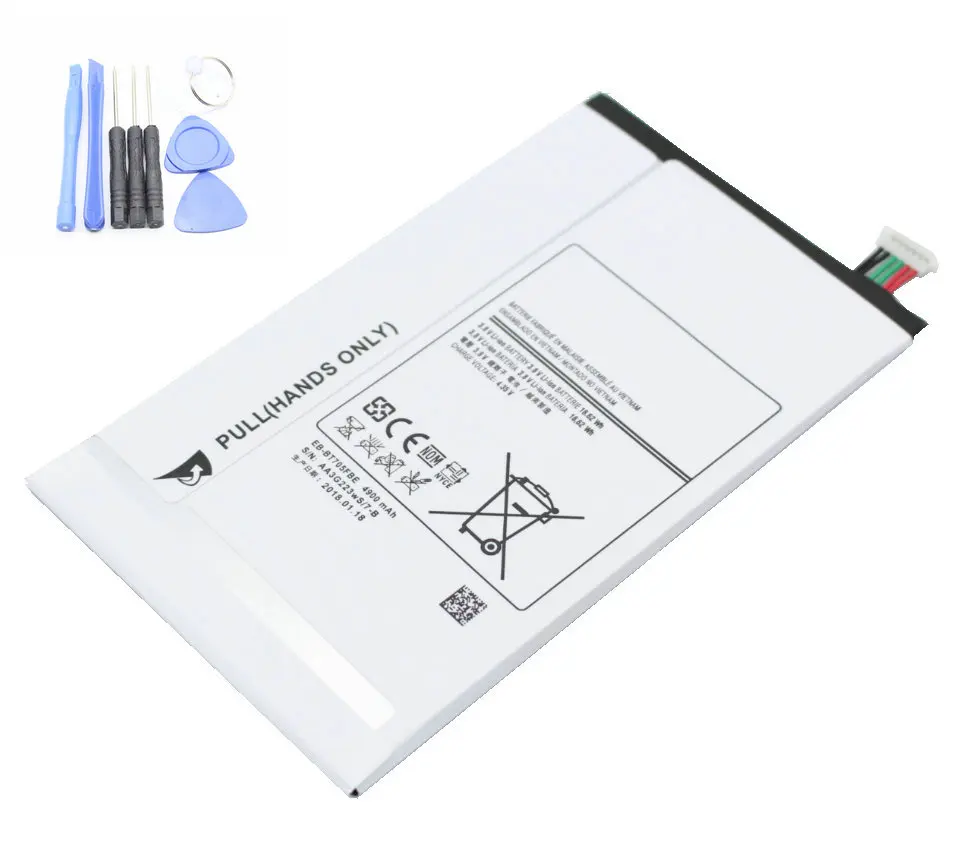 

1x 4900mAh EB-BT705FBE / EB-BT705FBC Replacement Battery For Samsung Galaxy Tablet Tab S 8.4 SM-T700 T700 T705 + Tool