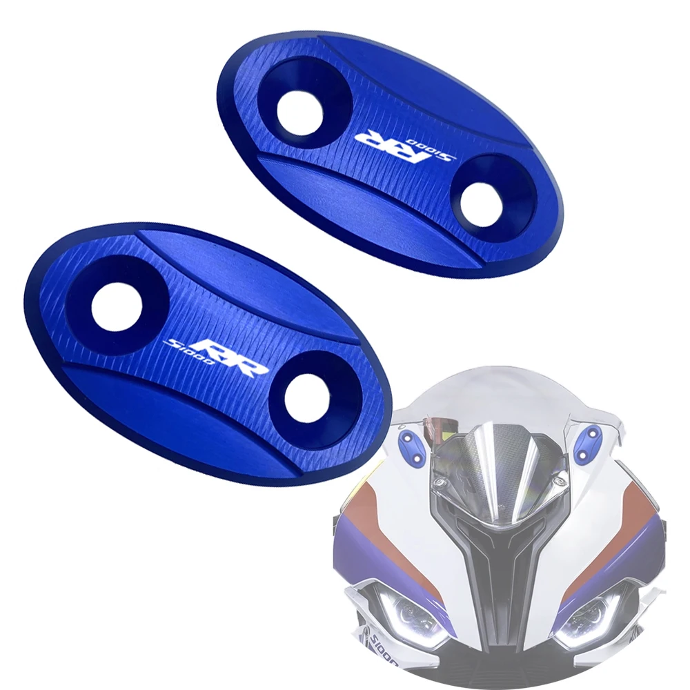 

For BMW S 1000 RR S1000RR 2009-2018 2017 2016 2015 2014 Motorcycle Mirror Hole Cover Windscreen Driven Mirror Eliminators Cap