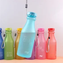 Дорожная 550 мл устойчивая и матовая бутылка для воды с крышкой креативная портативная чашка пластиковая бутылка для воды Герметичная Бутылка