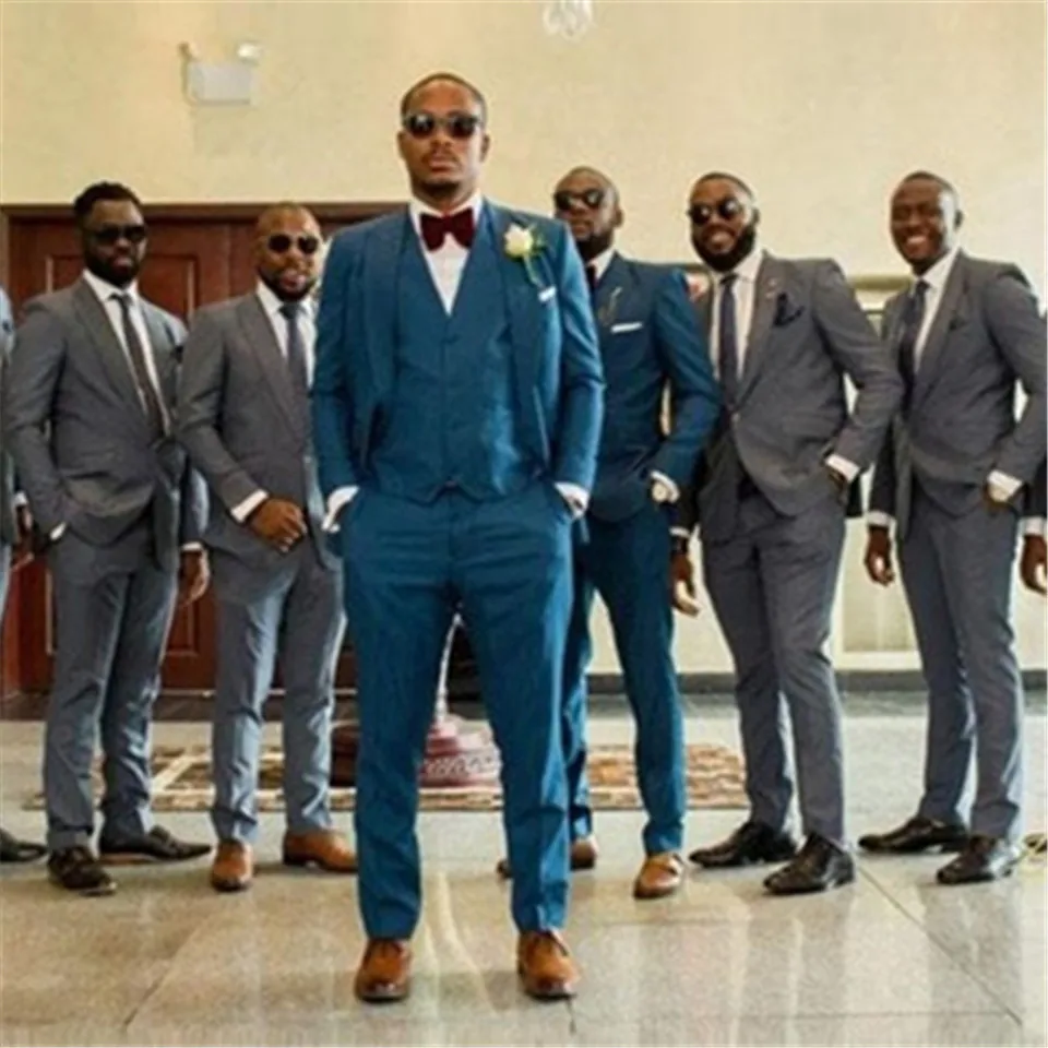 Мужской костюм Smolking Noivo Terno Slim Fit Easculino вечерние костюмы для мужчин свадебные костюмы с остроконечным лацканом на одной пуговице одежда для жениха