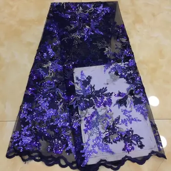 

Madison African The top Sequins Lace French Design Tulle Combining with sequins High Quality Lace Fabric Nigerian luxury wedding