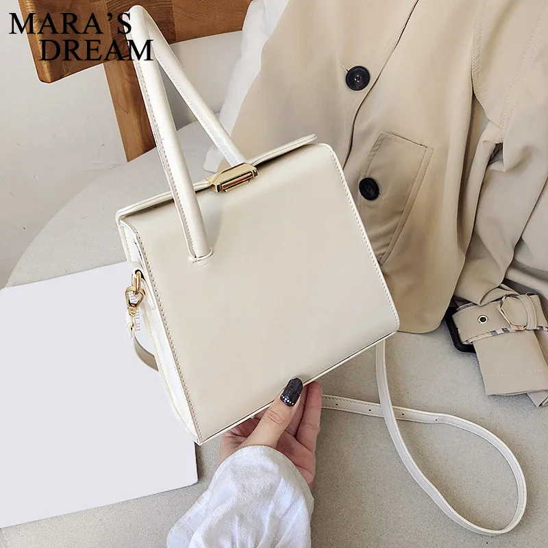 Mara's Dream 2019 New Solid Color Simple Women's Handbags Niche Fashion Handkerchief Women Bag Shou