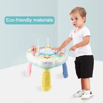 

Children Toys Multifunction Musical Study Table Early Education Music Activity Center Game Table For Boys Lighting Sound Present