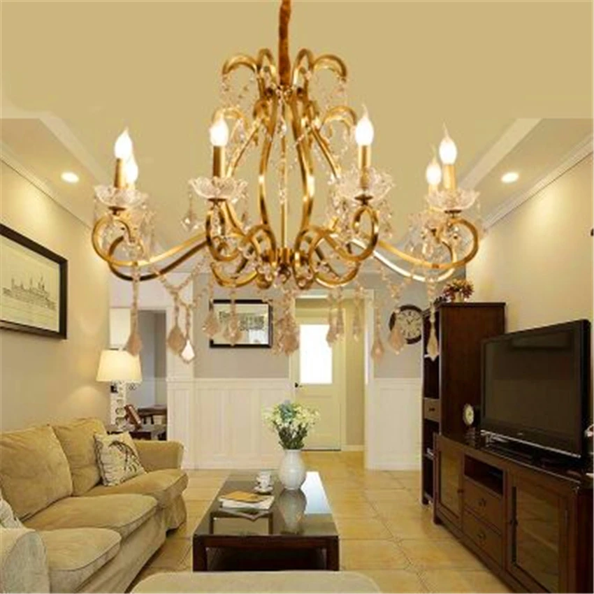 

Nordic Lamp Crystal Led Chandelier Pendant Lamp E14 Industrial Lustre Hanging Lamp Decor Luminaire Kitchen Fixtures Suspension
