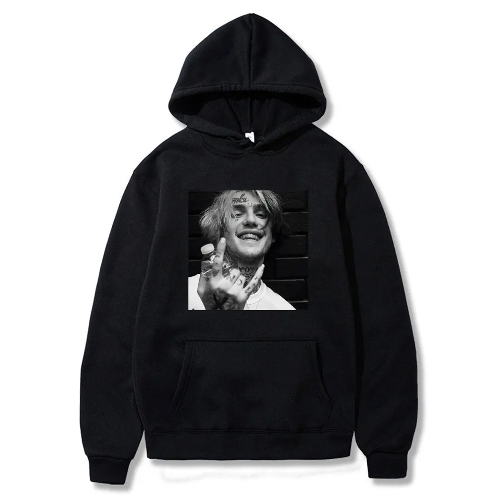 

New Lil Peep Black Hoodies Rap Hiphop LilPeep Couple Sweatshirt Harajuku Streetwear Hip Hop Pullover Hooded Vintage Hoodie Men