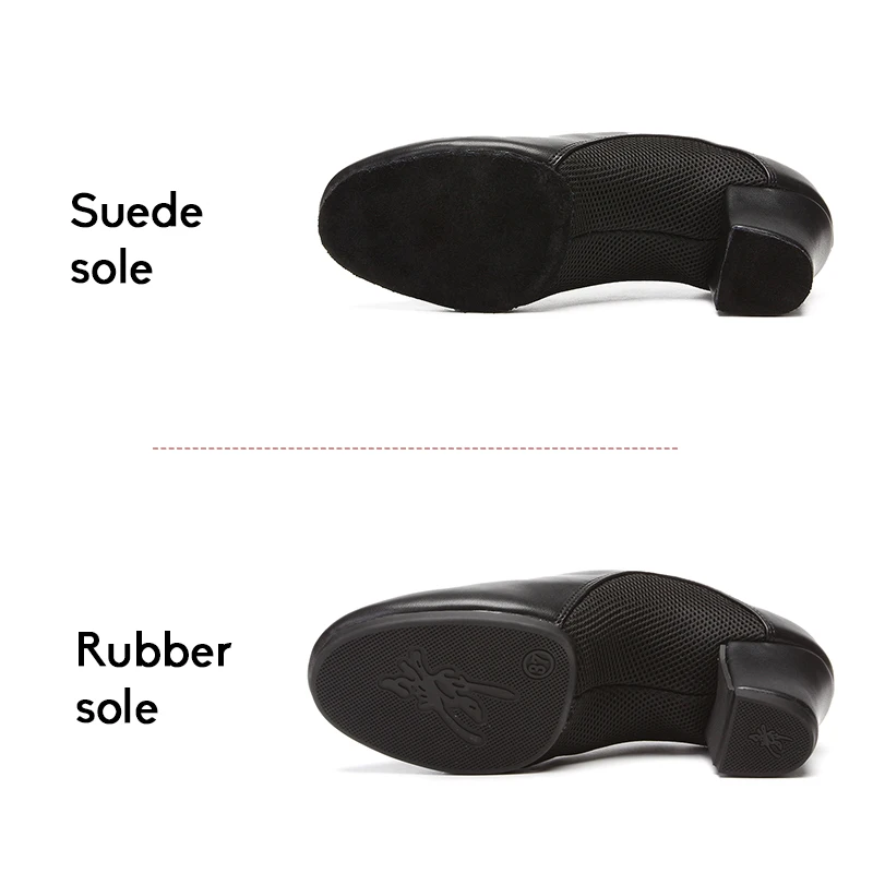 SWDZM Latin Dance Shoes Men Modern Tango Salsa Leather Ballroom Shoes Square Heels Adults Children Boys Party Dance Shoes sport 2