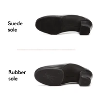 SWDZM Latin Dance Shoes Men Modern Tango Salsa Leather Ballroom Shoes Square Heels Adults Children Boys Party Dance Shoes sport 2