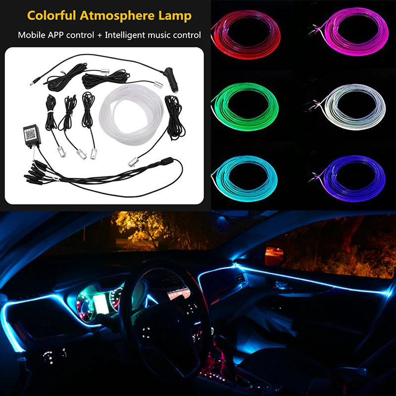 2019 новый EL неоновый провод полоса светильник RGB светодиодный звуковой активный