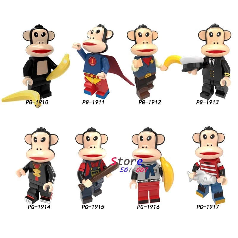 

50pcs Cartoon Movie Series monkey Mickey Pretty Duck Daisy Little fairy Toy Story 4 Buzz Lightyear Building Blocks for children
