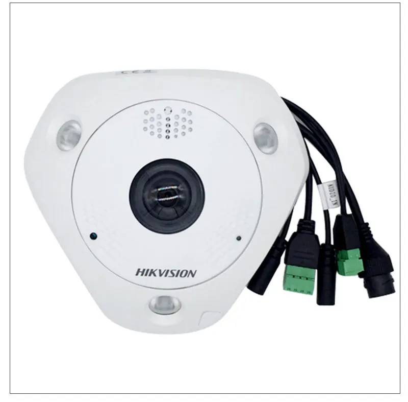 HIKVISION DS-2CD63C2F-IS, китайская версия, 12 Мп, рыбий глаз, ip-камера, поддерживает ONVIF, sd-карту, PoE IR, 360 градусов