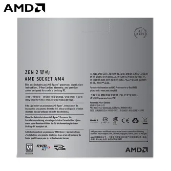 AMD Ryzen 5 3600X R5 3600X3,8 ГГц шестиядерный 12-резьбовой 7NM 95 Вт L3 = 32 м 100-000000022 ЦП разъем AM4 с вентилятором кулера