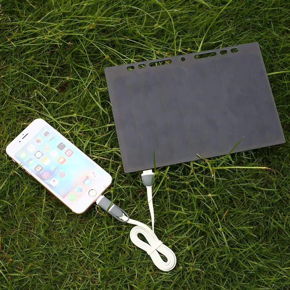 5W5V 1000mA A5 солнечные панели Быстрая зарядка Открытый аварийный Sunpower Bank ультра