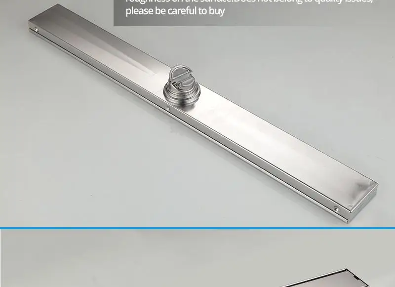 DCAN Stainless Steel Linear Channel Shower Floor Drain Gate 60cm 80cm 100cm 120cm SUS304 Deodorization Type Long Floor Drain (25)