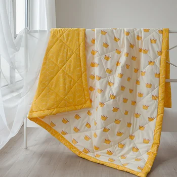 

Cartoon Air Conditioner Quilt Summer Quilt Washed Cotton Bed Cover Soft Breathable Blanket Thin Comforter for kids and Adults