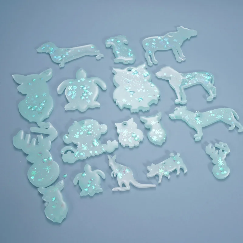

1PCS DIY Epoxy Mold Animal Pendant Keychain Homemade Creative Jewelry Decoration Silicone Epoxy Silicone Mold