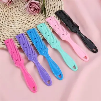 

Double Side Hair Cutter Comb Haircut Scissors Metal Blade Ralade Hair Shaper Razor for Both Long and Short Hair (Black)
